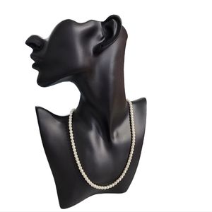 Faux pearl necklace with vintage clasp for womens